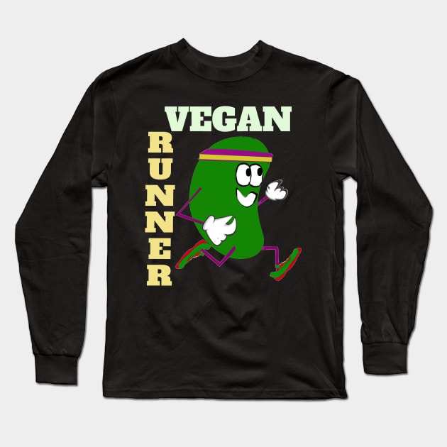 Cross Country Vegan Runner Long Sleeve T-Shirt by PoetandChef